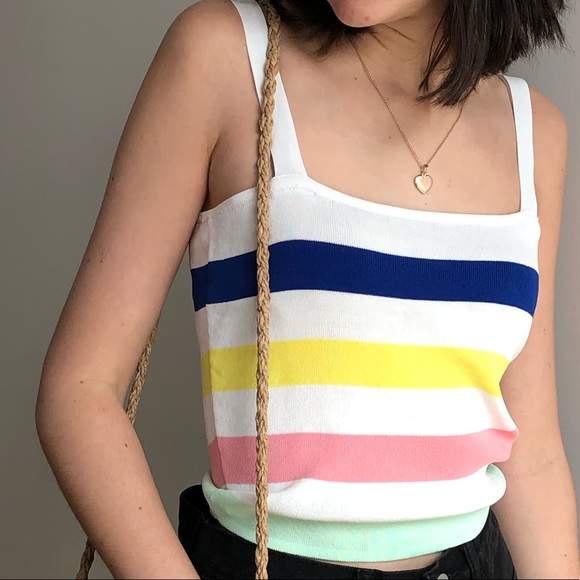 SHEIN Tops - NWOT COLOR STRIPED TANK TOP - M
